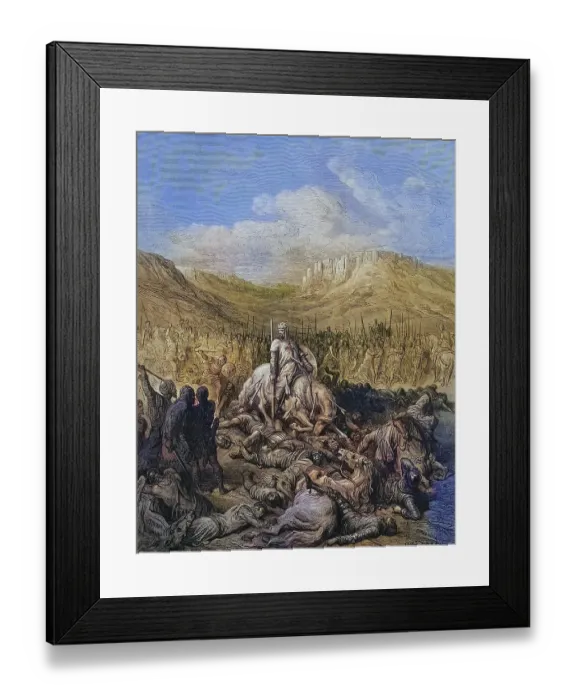 Framed Print : The Death of the Templar Jacques de Mailly at Cressin