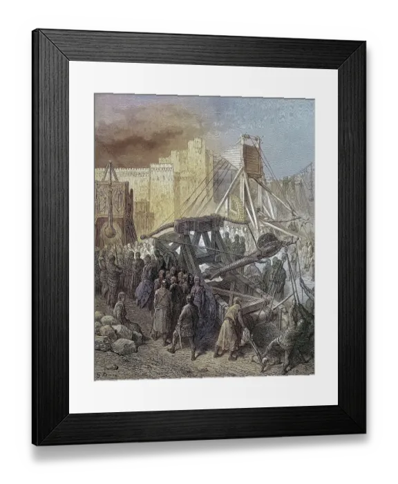 Framed Print : Siege engines of the Crusaders
