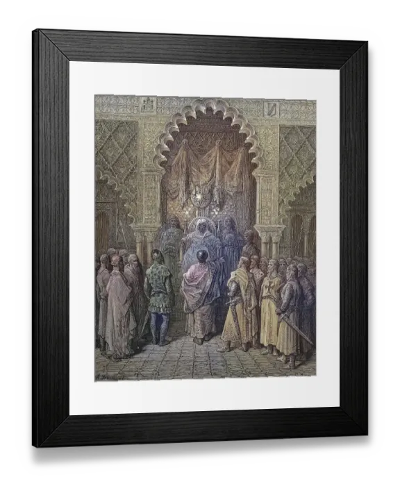 Framed Print : Peace treaty between Richard I of England and Salaheddin
