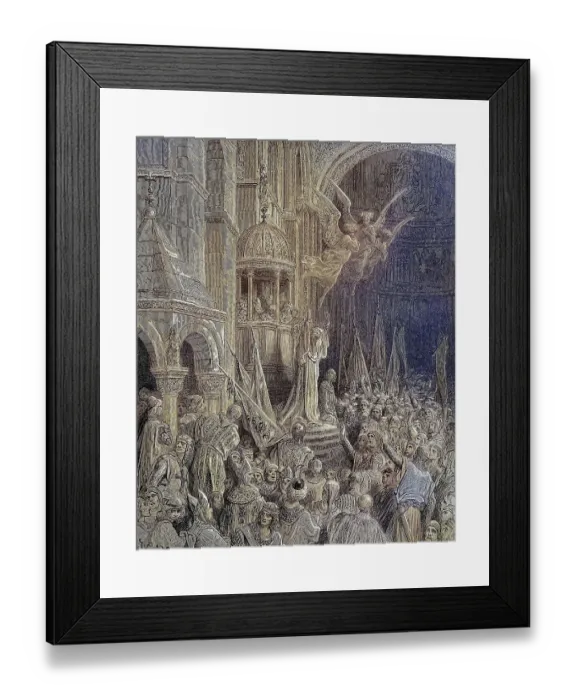 Framed Print : Dandolo of Venice calls on the people to go on crusade Framed Print : Dandolo of Venice calls on the people to go on crusade