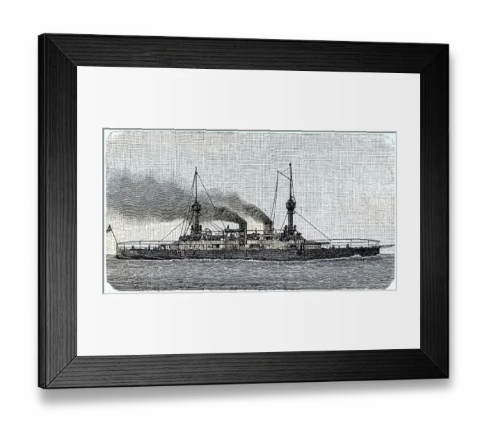Framed Print : Rammkreuzer, SMS Kaiserin und Koenigin Maria Theresia was an armoured cruiser of the k Framed Print : Rammkreuzer, SMS Kaiserin und Koenigin Maria Theresia was an armoured cruiser of the k