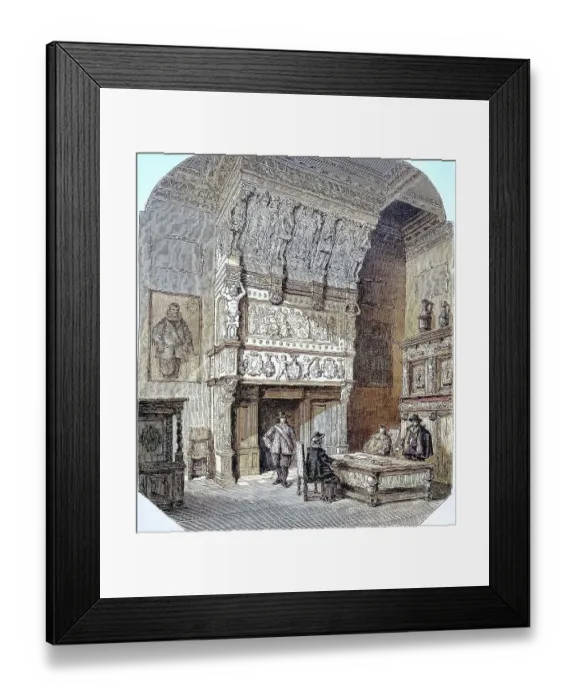 Framed Print : Fireplace in the wedding room of the Stadhuis Framed Print : Fireplace in the wedding room of the Stadhuis