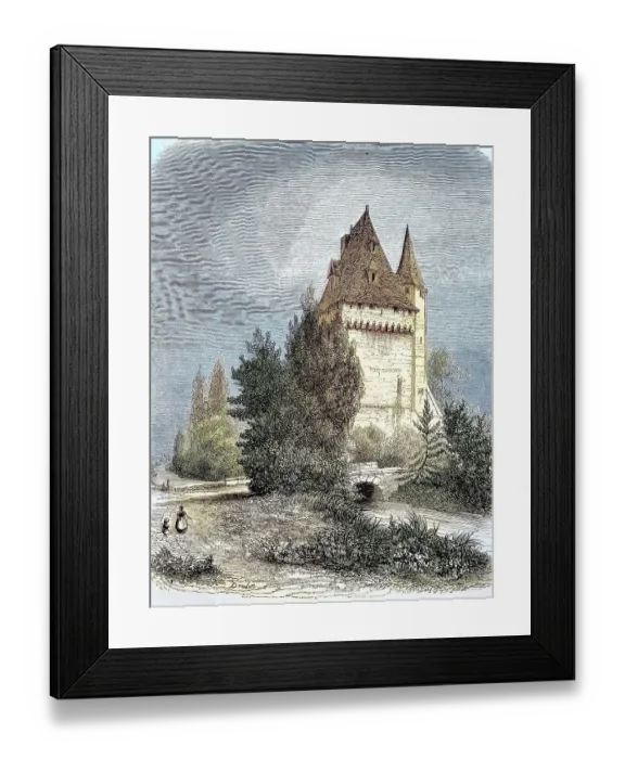 Framed Print : Residential tower of the former castle of Saintines Framed Print : Residential tower of the former castle of Saintines