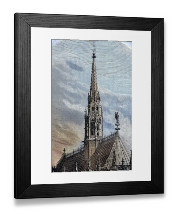 Framed Print : Sainte-Chapelle is the former palace chapel of the former royal residence Palais de la Cite on the Ile de la Cite Paris