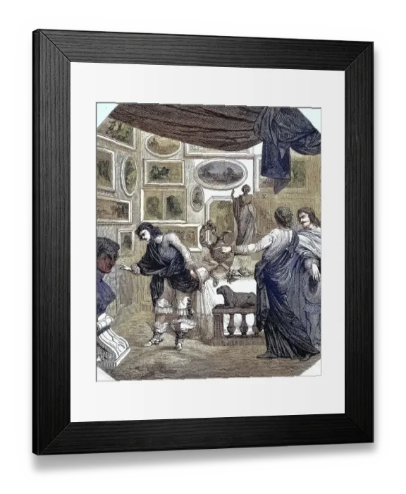 Framed Print : In a picture gallery, the Cabinet de M