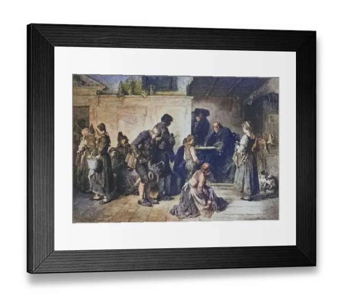 Framed Print : Handing in confession slips to a priest Framed Print : Handing in confession slips to a priest