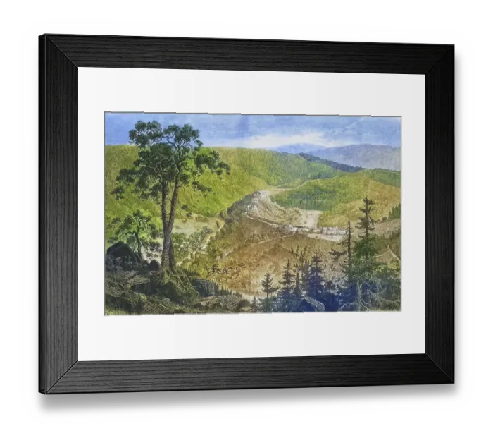 Framed Print : Schwarzburg Castle in 1875, Saalfeld-Rudolstadt County Framed Print : Schwarzburg Castle in 1875, Saalfeld-Rudolstadt County