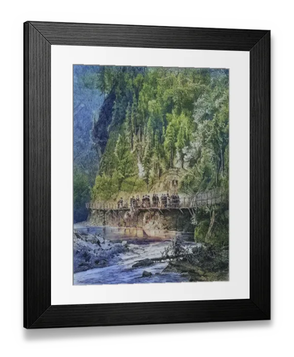 Framed Print : Pilgrimage procession on the Muerzsteg to the dead woman Framed Print : Pilgrimage procession on the Muerzsteg to the dead woman