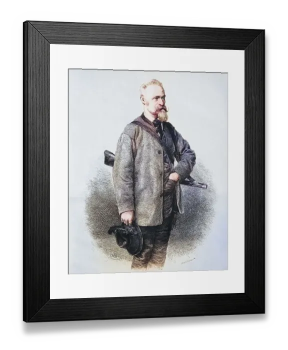 Framed Print : Edmund Guido Hammer, a German painter and draughtsman