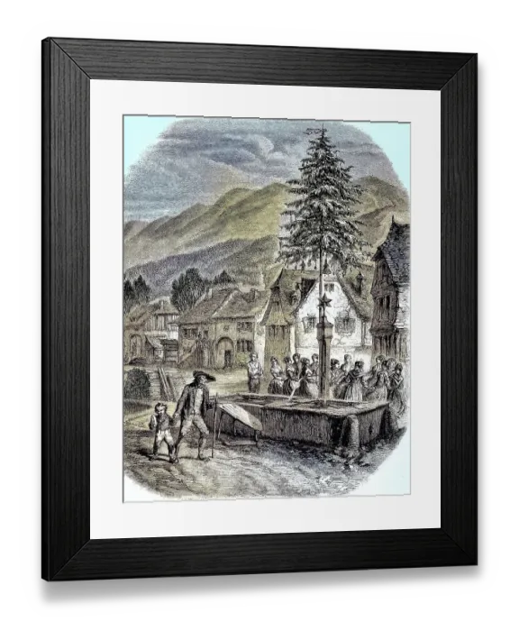Framed Print : New Year's Day 1884 in the Vosges Mountains