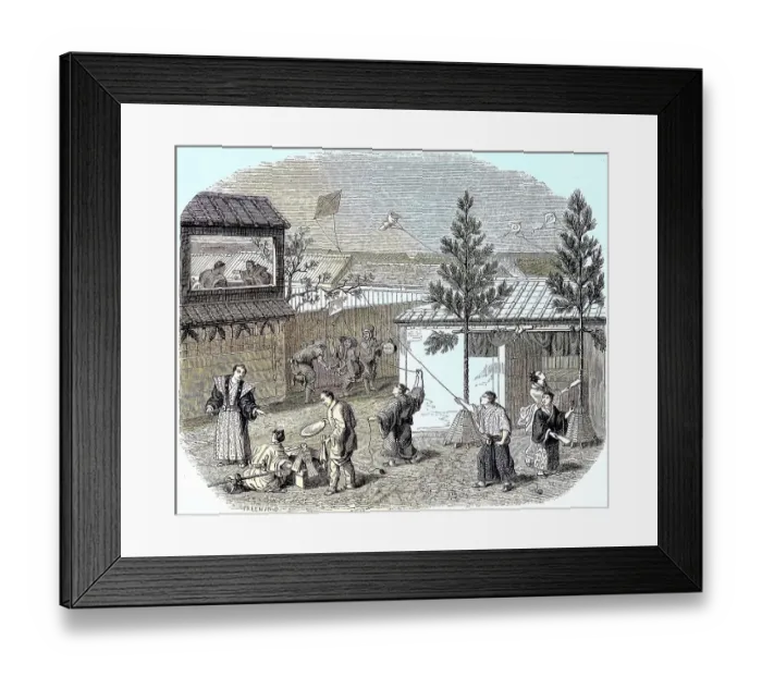 Framed Print : A New Year's Day in Japan in 1883