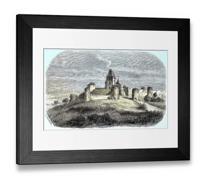 Framed Print : Ruin of the Castle of Dyo in the department of Saone-et-Loire in the region of Bourgogne-Franche-Comte Framed Print : Ruin of the Castle of Dyo in the department of Saone-et-Loire in the region of Bourgogne-Franche-Comte