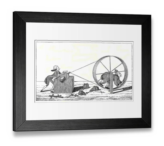 Framed Print : George III drives the dagger sharpening of Pitt