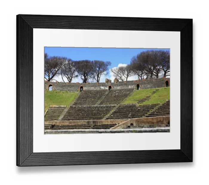Framed Print : The theatre, Pompeii, ancient city in Campania on the Gulf of Naples