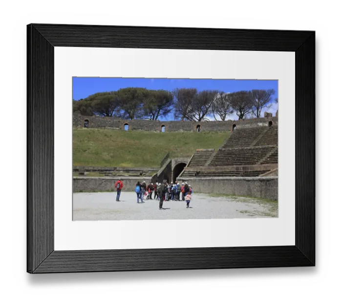 Framed Print : The theatre, Pompeii, ancient city in Campania on the Gulf of Naples