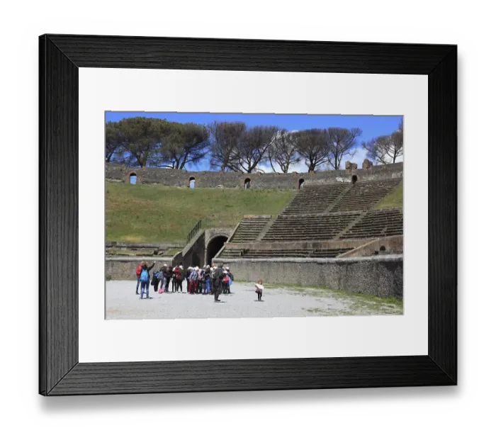 Framed Print : The theatre, Pompeii, ancient city in Campania on the Gulf of Naples