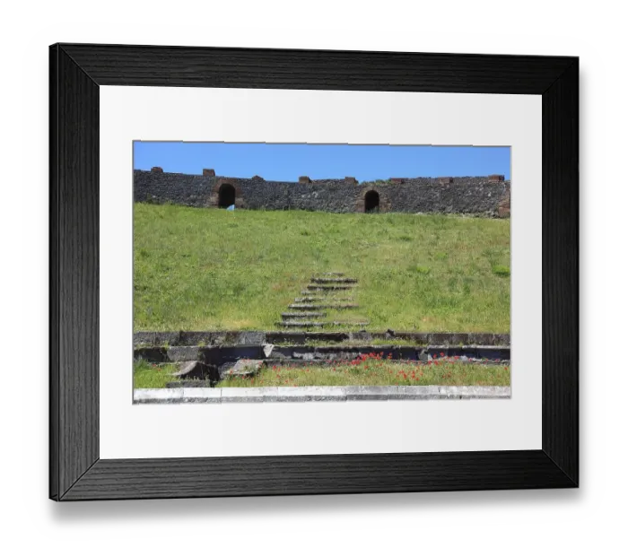 Framed Print : Remains of the audience tiers, steps