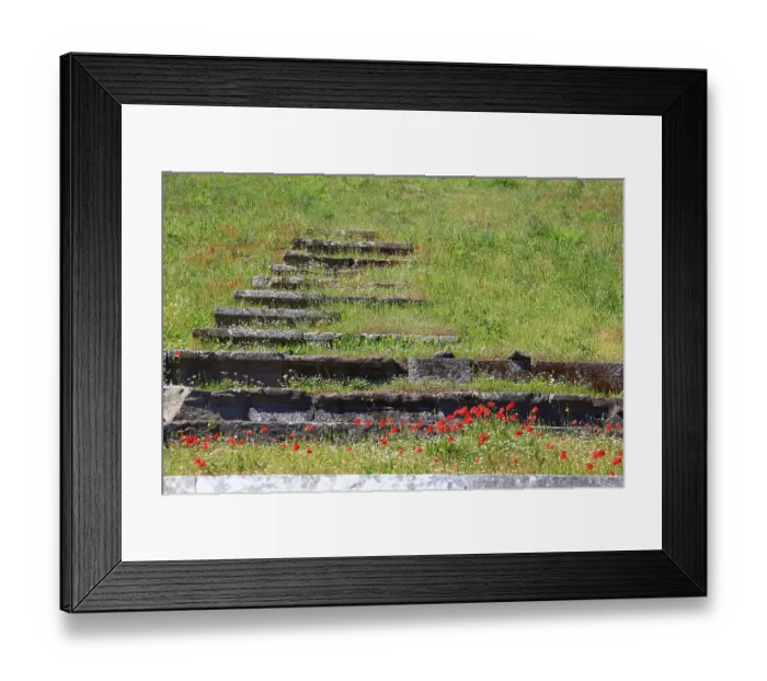 Framed Print : Remains of the audience tiers, steps Framed Print : Remains of the audience tiers, steps