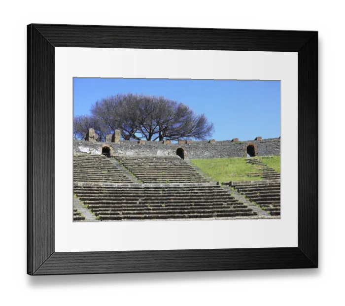 Framed Print : The theatre, Pompeii, ancient city in Campania on the Gulf of Naples