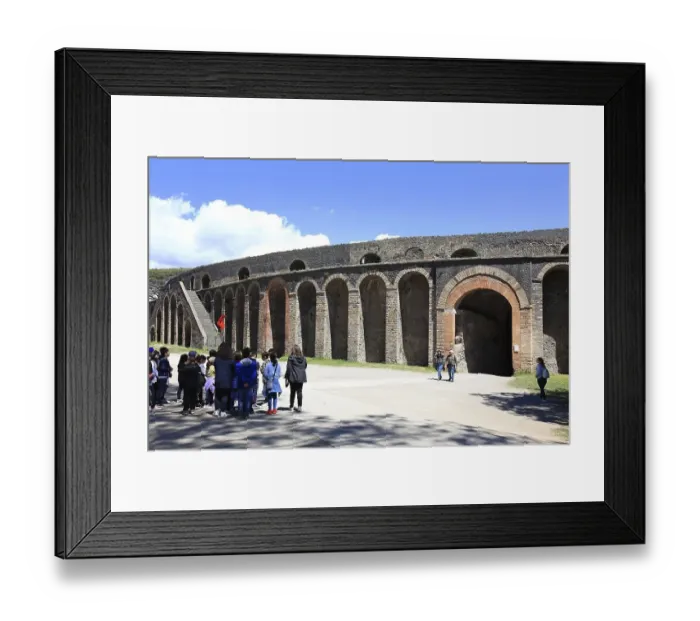 Framed Print : The theatre, Pompeii, ancient city in Campania on the Gulf of Naples