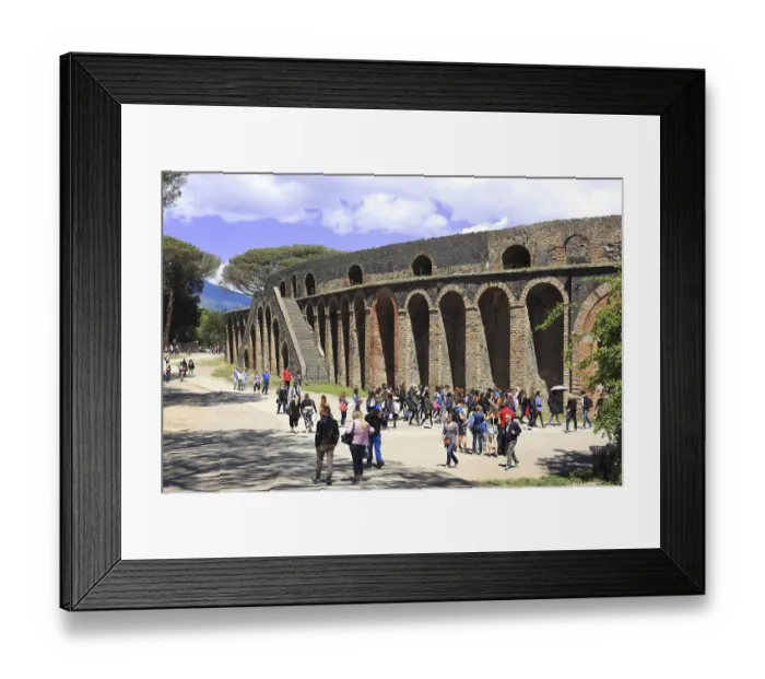 Framed Print : The theatre, Pompeii, ancient city in Campania on the Gulf of Naples