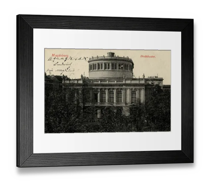 Framed Print : The city theatre in Magdeburg, Saxony-Anhalt