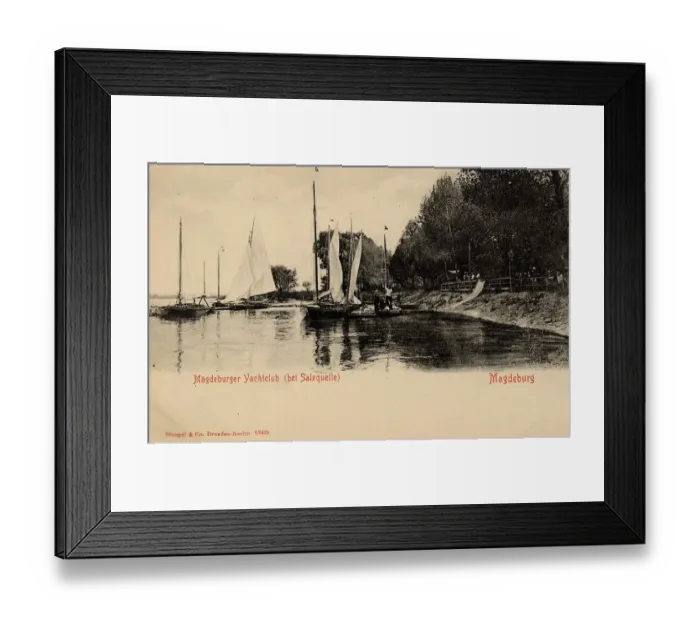 Framed Print : The Yacht Club of Salzquelle in Magdeburg