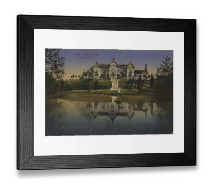 Framed Print : Sanatorium in Schoenberg in Moravia