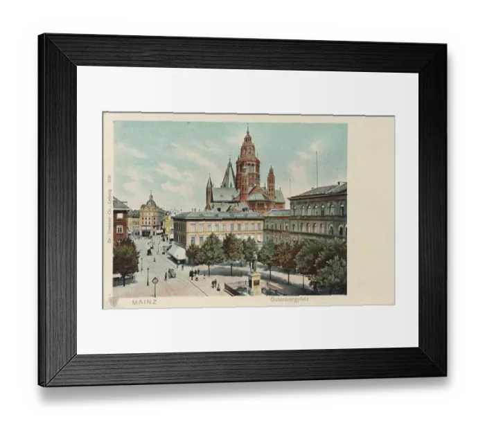 Framed Print : Gutenbergplatz in Mainz, Rhineland-Palatinate