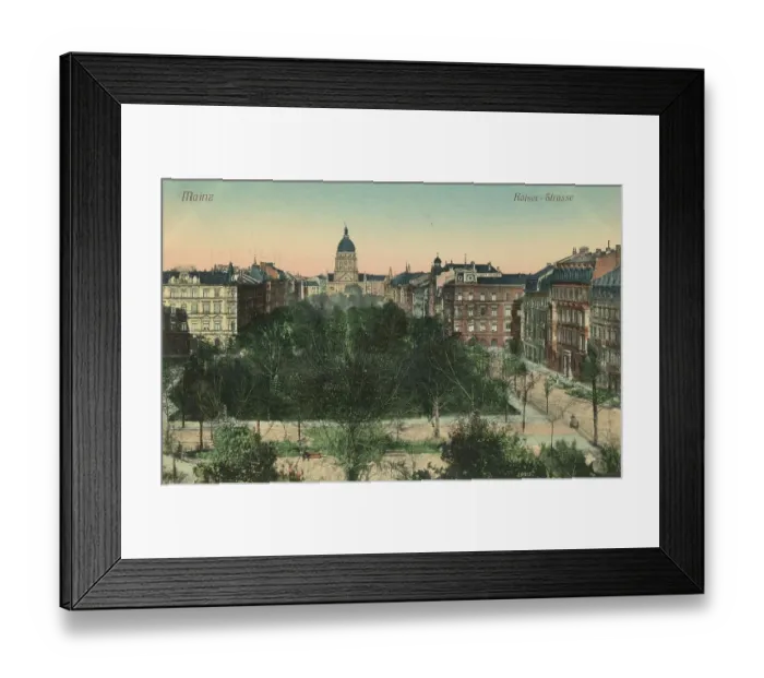 Framed Print : The Kaiserstrasse in Mainz, Rhineland-Palatinate