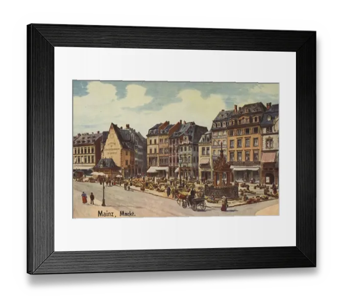 Framed Print : Market place in Mainz, Rhineland-Palatinate Framed Print : Market place in Mainz, Rhineland-Palatinate