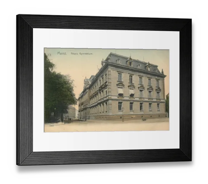 Framed Print : Neues Gymnasium in Mainz, Rhineland-Palatinate
