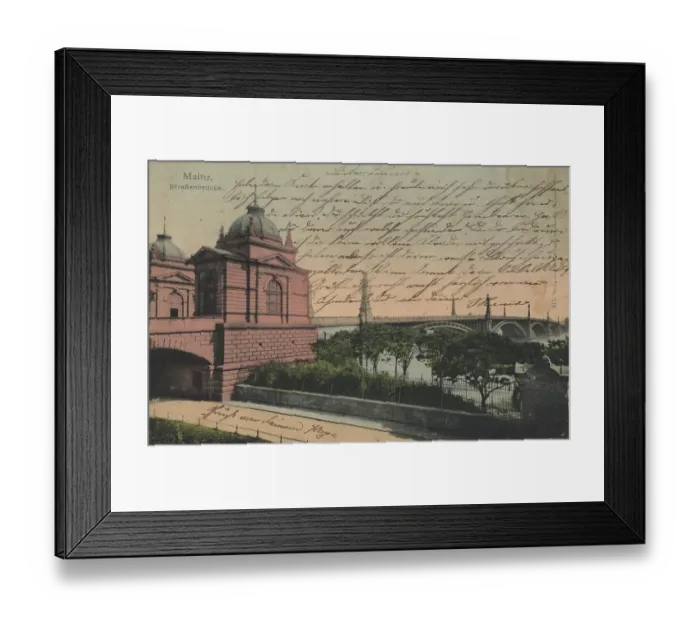 Framed Print : Road bridge in Mainz, Rhineland-Palatinate