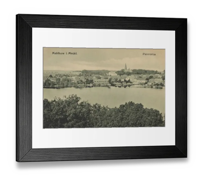 Framed Print : Panorama of Malchow in Mecklenburg Framed Print : Panorama of Malchow in Mecklenburg