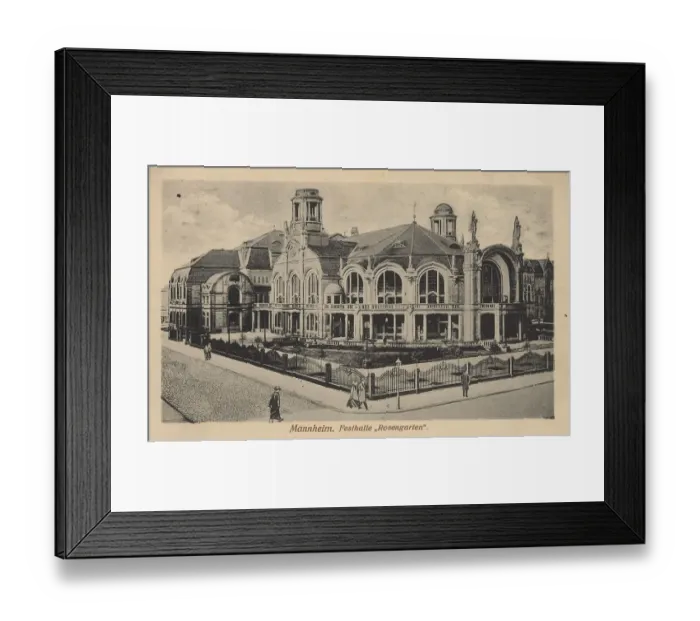 Framed Print : Festival hall rose garden in Mannheim Framed Print : Festival hall rose garden in Mannheim