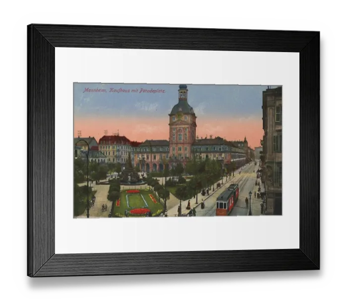 Framed Print : Department stores with parade ground in Mannheim
