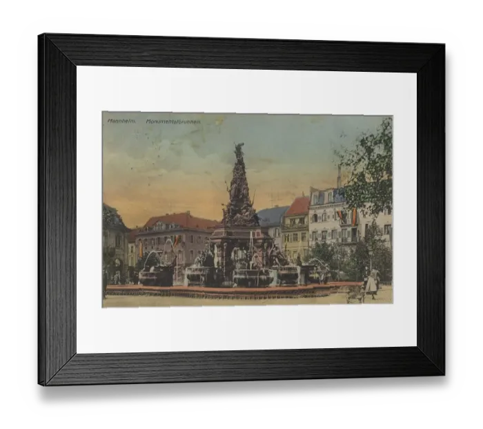 Framed Print : Monumental fountain in Mannheim