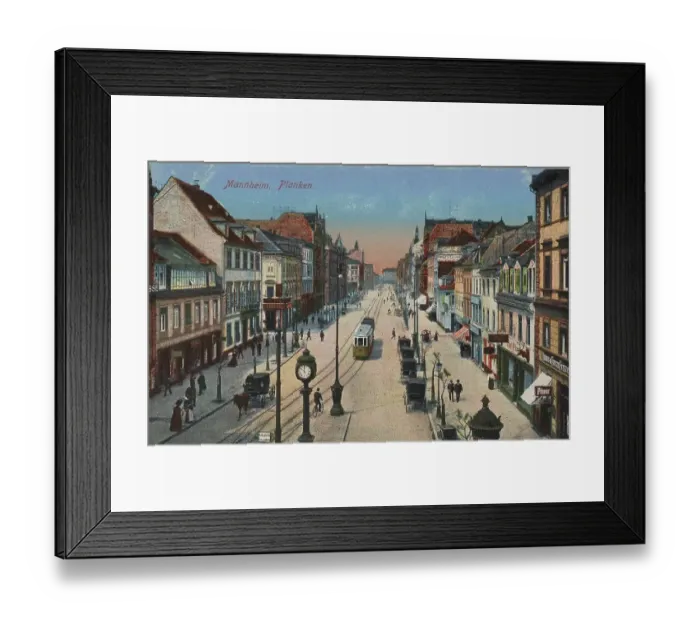 Framed Print : Street Planken in Mannheim, Baden-Wuerttemberg