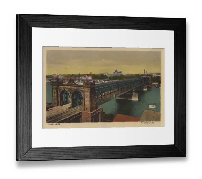 Framed Print : Rhine bridge in Mannheim, Baden-Wuerttemberg