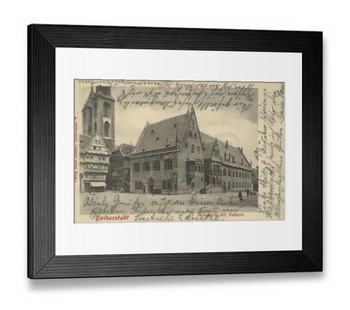 Framed Print : Holzmarkt with town hall, Halberstadt Framed Print : Holzmarkt with town hall, Halberstadt
