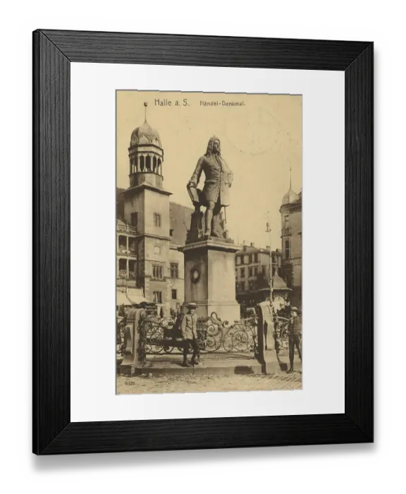 Framed Print : Haendel Monument in Halle an der Saale