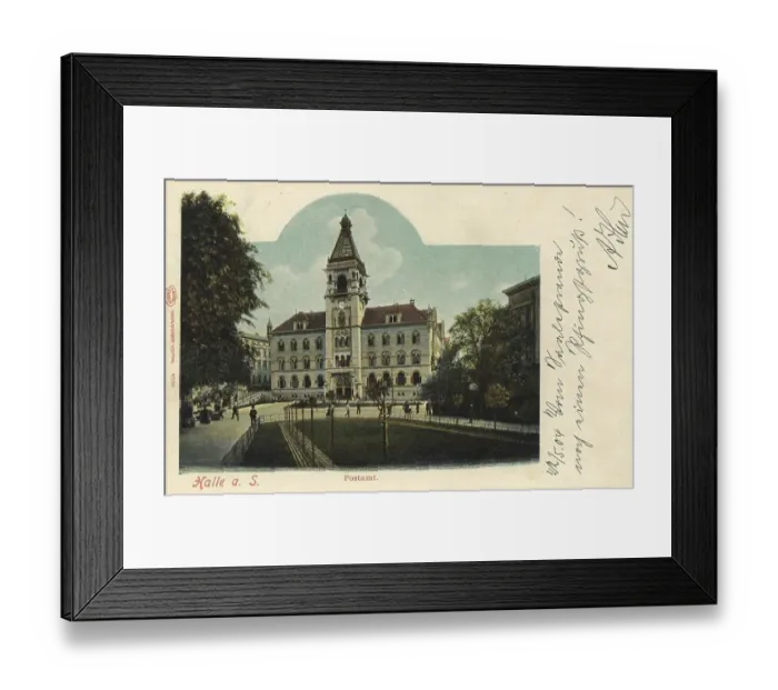 Framed Print : Post office in Halle an der Saale Framed Print : Post office in Halle an der Saale