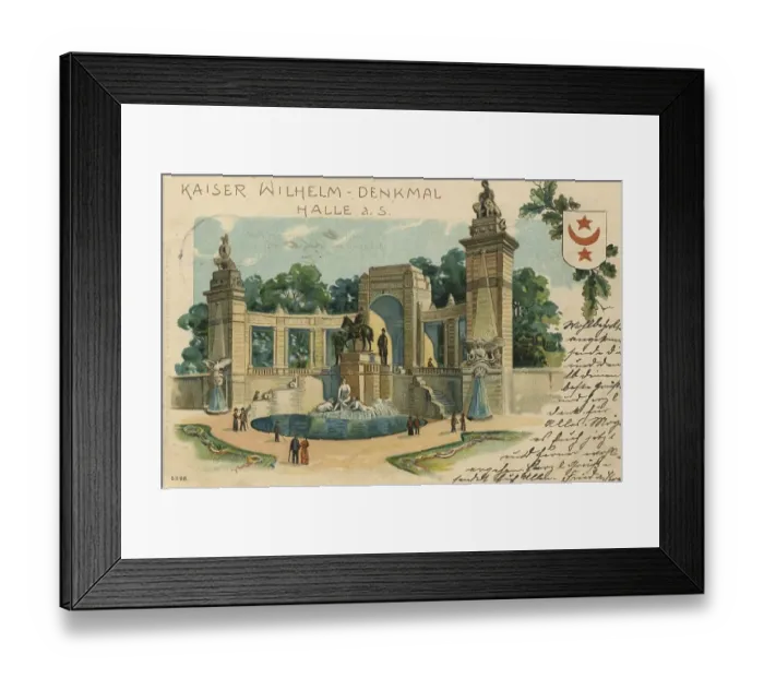 Framed Print : Kaiser Wilhelm Monument in Halle an der Saale
