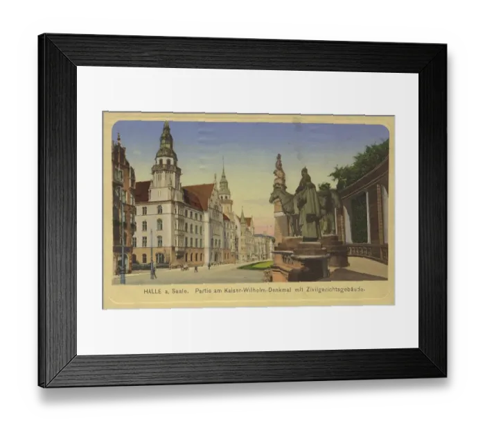 Framed Print : Kaiser Wilhelm Monument in Halle an der Saale