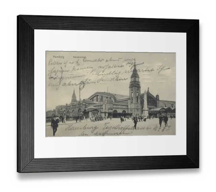 Framed Print : Railway station of Hamburg, Germany