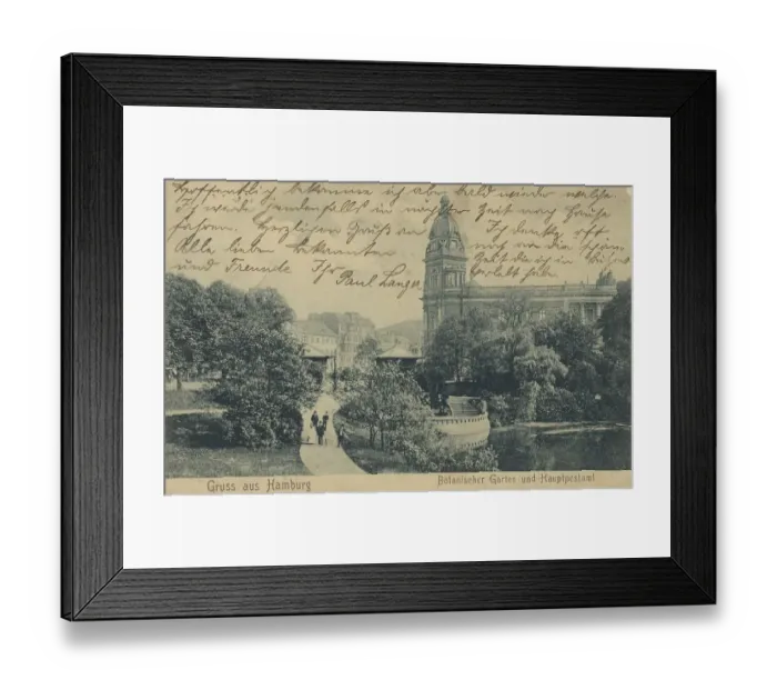 Framed Print : Greetings from Hamburg, Germany
