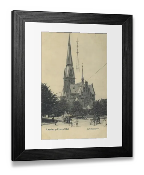 Framed Print : Christuskirche in Elmsbuettel, Hamburg