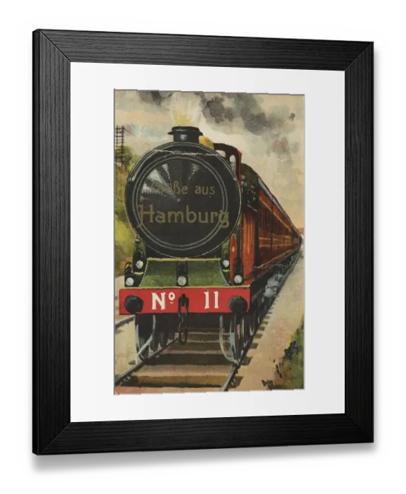 Framed Print : Greetings from Hamburg, Germany Framed Print : Greetings from Hamburg, Germany