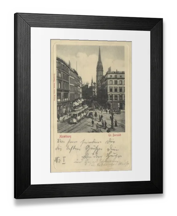 Framed Print : Greetings from Hamburg, Germany