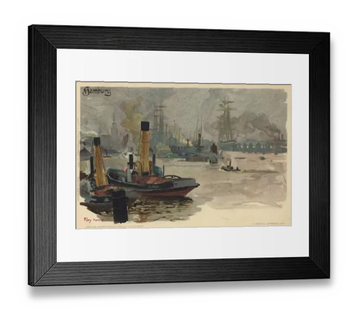 Framed Print : The harbour in Hamburg, Germany Framed Print : The harbour in Hamburg, Germany